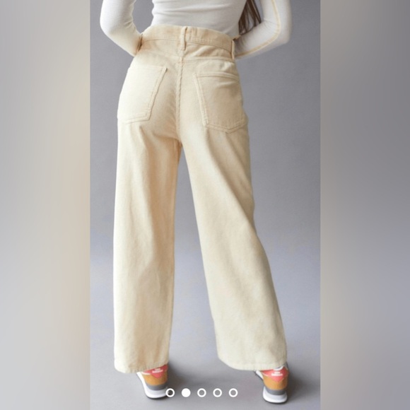 Urban Outfitters BDG High & Wide Leg Baggy Corduroy Pants Tan Cream Size 28 - Picture 8 of 10